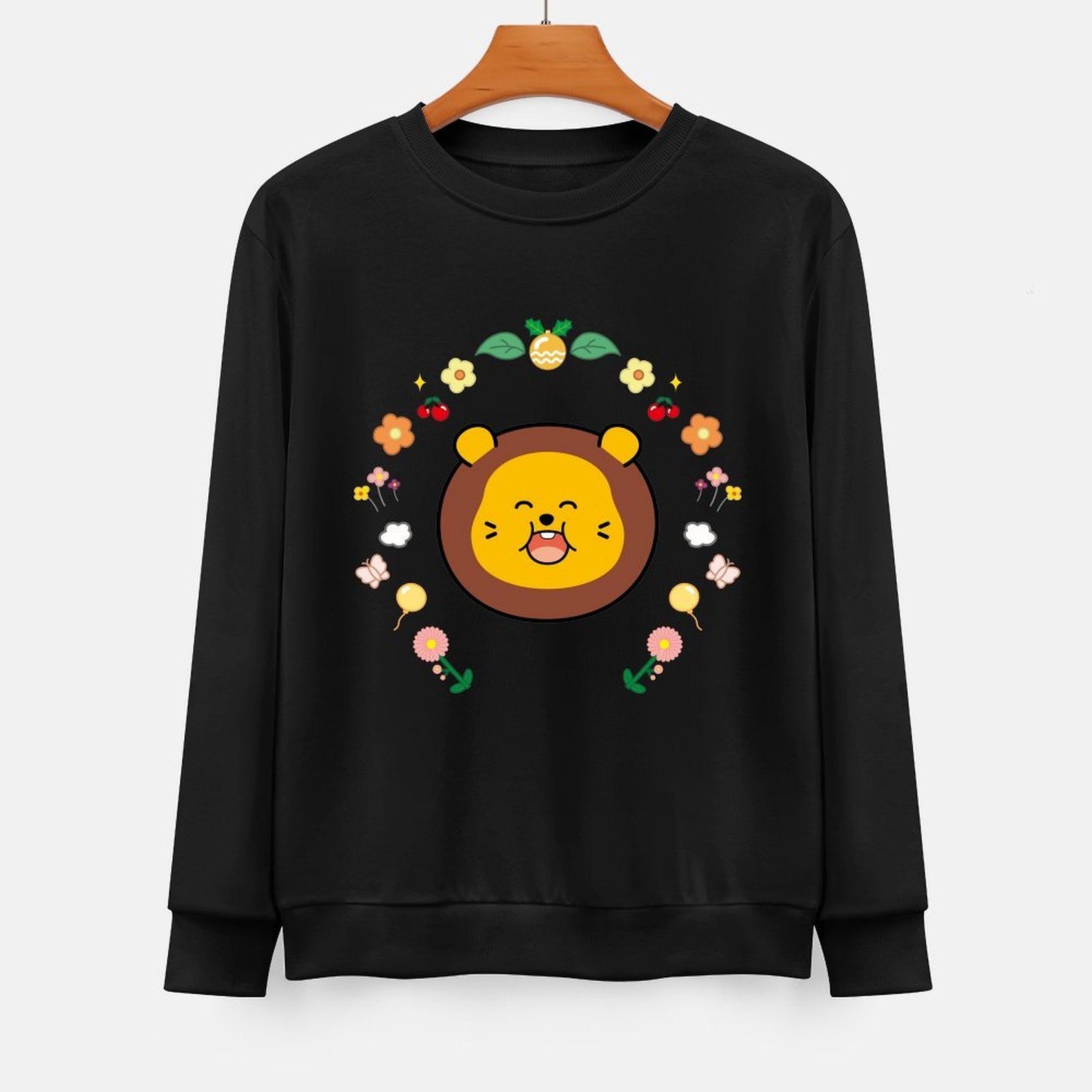 Front Patterned Long Sleeve TopSport ActiveWear